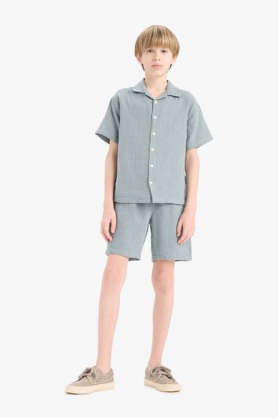 DeFacto Pantaloni scurți de muselină pentru băiat cu talie elastică Z5370A625HS