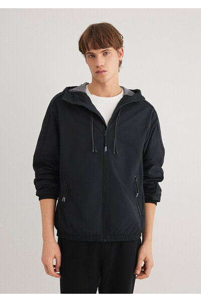 Mavi Hooded Black Jacket Regular Fit 0110569 -900