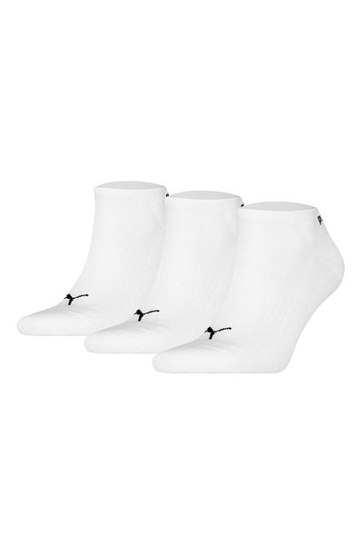 Puma Unisex Sneakersocken, 3er Pack - Cushioned Sneaker 3P, Logo, einfarbig