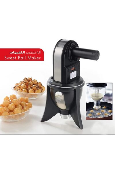 Generic Sweet Dumpling/Luqaimat Maker, Automatic Electrical Device, Portable Ball Maker (Black)