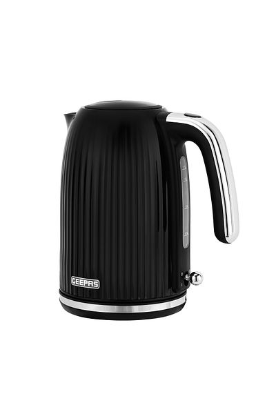 Geepas 1.7 L Fluted Jug Kettle-GK38068UK-GR, 360-Degrees Rotation, Boil Dry Protection and Automatic CutOff