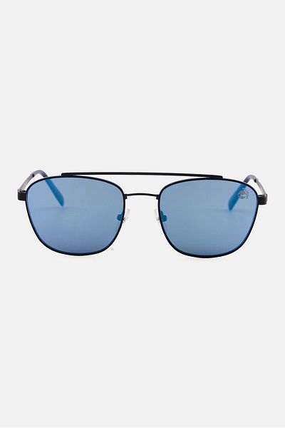 Timberland Men Tb916802d55 Round Sunglasses, Smoke Black