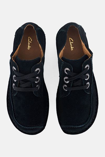 CLARKS Women Standard Funny Dream Lace Up Suede Shoes, Black
