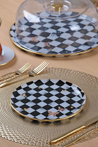Glore Emma Gilded 6-Person 19 Piece Cake Tea Set Breakfast Set