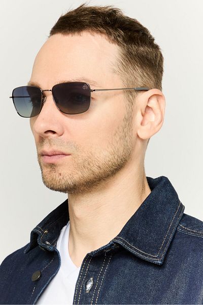 Timberland Men Tb933808d57 Rectangle Sunglasses, Smoke Black