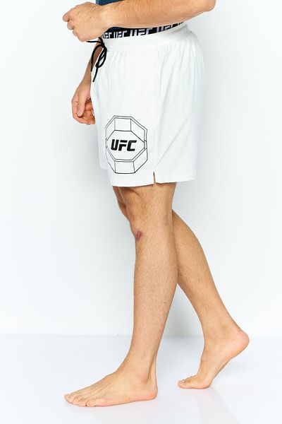UFC Men Brand Logo Board Shorts Swimwear, White