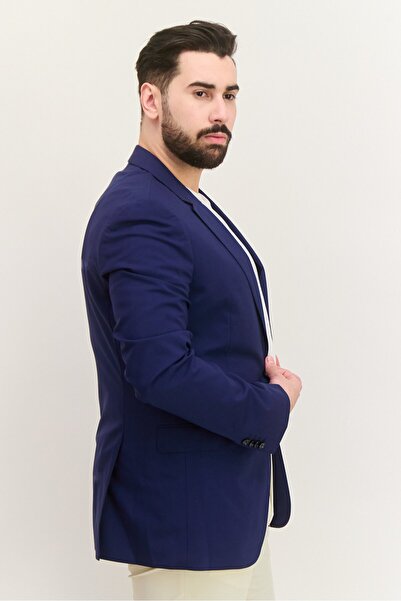 Tommy Hilfiger Men Slim Fit Solid Blazer, Navy