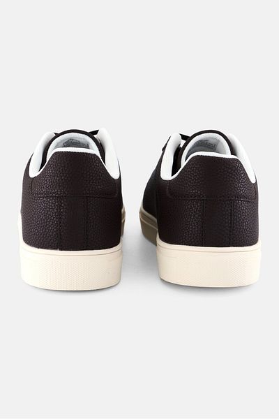 Algspar Men Brand Logo Lace Up Outdoor Shoes, Chocolate Brown
