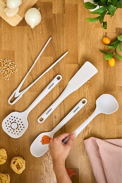 Karaca Chef's Star 5 Piece Service Set Cream