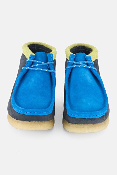 CLARKS Men Wallabee Lace Up Ankle Boots, Grey