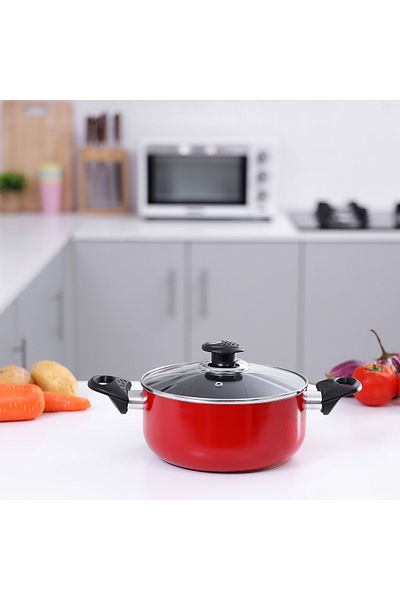 ROYALFORD RF6444 Non-Stick Ceramic Casserole with Glass Lid 32 cm
