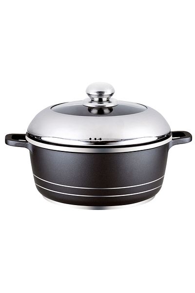 ROYALFORD Die-cast Aluminium 36 cm Casserole with Glass Lid