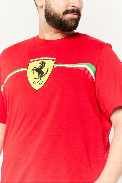 Puma x Scuderia Ferrari Men Sportswear Fit Short Sleeves Outdoor T-shirt, Red