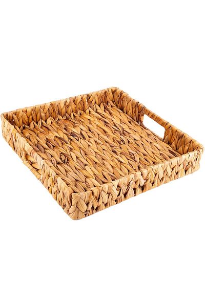 AKDC Rattan Tray L 35Cm X 35Cm X 6Cm Honey Brown