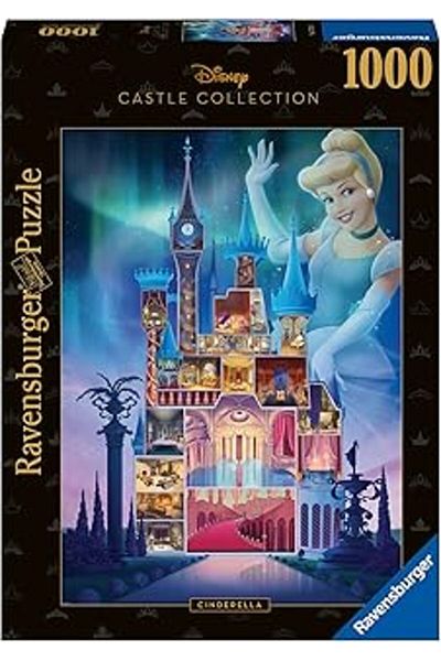 Qedii Ravensburger Disney Castle Collection: Cinderella 1000 Piece Jigsaw Puzzle for Adults - 17331 - Every