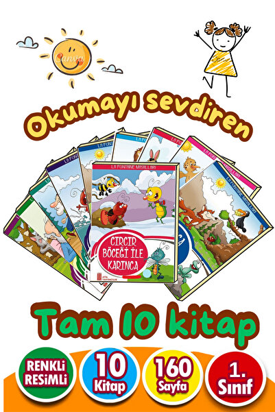 Ata Yayıncılık 1.sınıflar Için Okuma Kitabı Hikaye 10'lu Hikaye Kitabı Seti