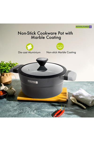 ROYALFORD RF8598 Die-Cast Aluminium Casserole 24 cm