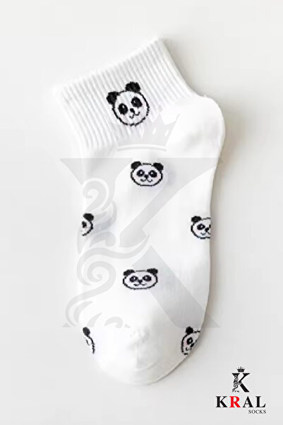 KRAL SOCKS Жени Мъже Сладка панда (5 ЧИФТА) Колеж модел памучни чорапи, устойчиви на пот