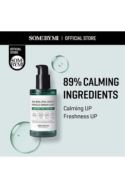 Some By Mi Korean Aha Bha Pha 30 Days Miracle Serum - Made From Tea Tree Leaf Water - 50Ml
