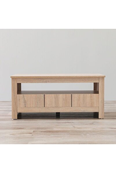 Danube Home Anton 1 Drawer Coffee Table  L90xW40xH40cm - Sonoma Oak