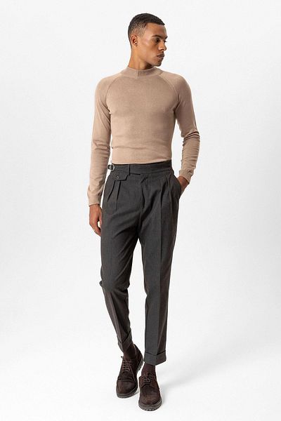 Antioch Mink Half-Thigh Men's Knitwear