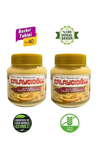 Kalaycıoğlu Bozkır Tahini Center Tahini Cream with Sesame 330Gr X 2 Pcs