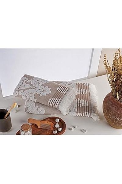 Marie Claire acelya Claire Set de prosoape 2 piese Indentern Jacquard Albert Bej Star Shop Trend 1058548