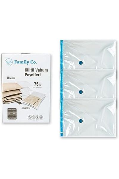 velvedi Family Co. Vacuum Trash Bags Sets 3 Pieces 80X100-2, 100X130-1