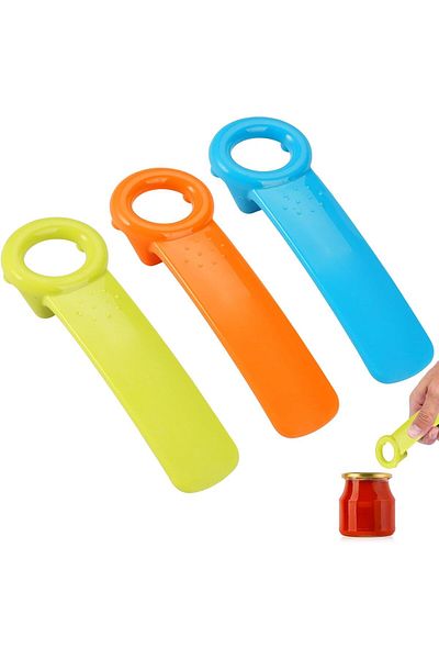 COOYA Jar Bottle Opener, Set of 3 ABS Plastic Portable Can Lid Openers for Elderly Children Women Weak