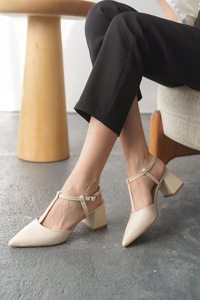 GOFFSHOES Pantofi Topku groși de damă - piele de piele