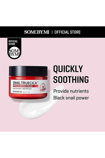 Some By Mi Korean Snail Truecica Miracle Repair Cream - Made From Snail Mucin - 60Gm