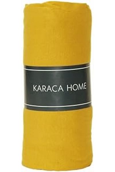 TRENDMEN ملاءة سرير من القطن الممشط من Karaca مقاس مزدوج خردل 160x200 30