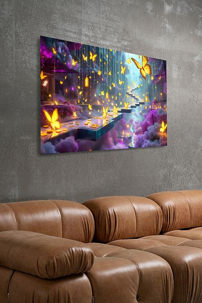 tablohouse Pictură pe sticlă Fluturi abstracti