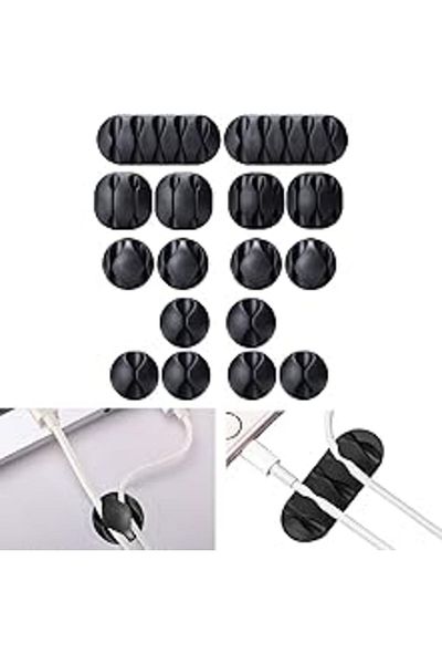 shop Buffer Multi-Purpose Cable Holder Acrylic Strong Adhesive Organizer Organizer 16 Piece Set Easy Ku