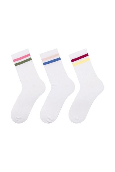 Bross Women's Circled 3-Piece Colorful Socks