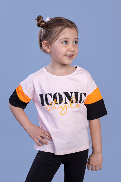 Toontoy Κοριτσίστικο μπλουζάκι Garni με λεπτομέρειες με τύπωμα