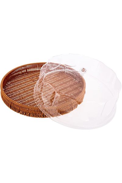 AKDC Rattan Cake Display Stand With Acrylicid - Modern And Durable Design