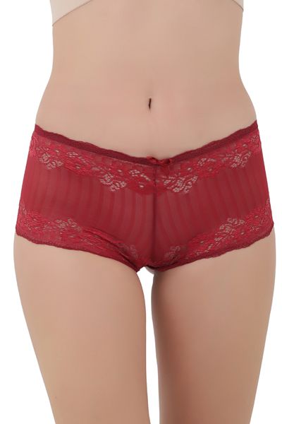 Merry Secret's Women's Lace Detailed Transparent Short Shorts Boxer