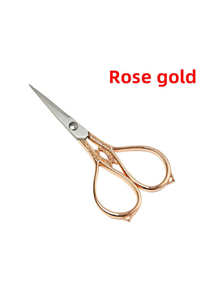 Choice3 Rose gold Stainless Steel Tailor's Scissors Cross Stitch Antique Vint...