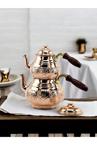 Ardıç Endüstriyel إبريق شاي نحاسي - حجم كبير