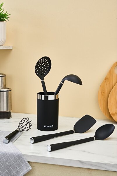 Karaca Noir Magic 6 Piece Service Set with Stand