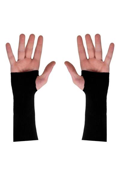 AVESSA Parmak Geçmeli Voleybol Kolluğu Siyah 2li S Beden