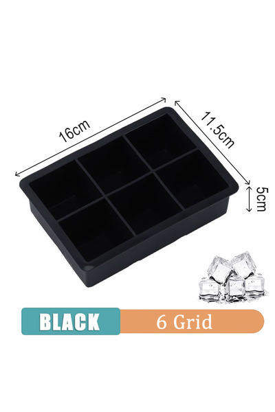 Choice7 قالب مكعبات ثلج كبير منزلي بستة أقسام بدون غطاء، متوفر بأحجام 4/6/8/1...