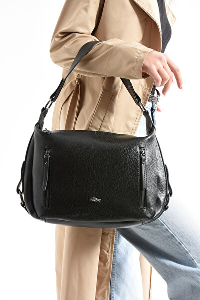 Nas Bag 1397  Kadın Omuz Çantası Kol Çantası El Çantası Çapraz Çanta SİYAH