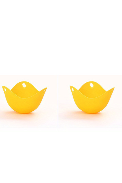 Choice1 yellow-2pcs Silicone Egg Poacher Cups Egg Boiler Mold Cup for Microwa...