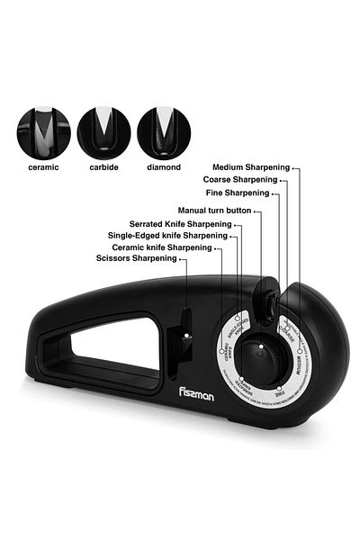 Fissman 7-Stage Knife Sharpener w/ Scissors Sharpening Slot