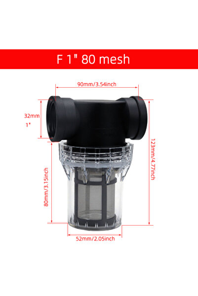 choice2 فلتر ري الحدائق F مقاس 1 بوصة، 80 شبكة، فلتر أولي للشوائب لنظام الري ...