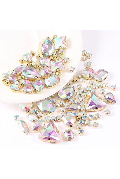 Choice10 crystal AB Sew On Rhinestones, Choupee 130PCS Sew On Glass Rhineston...