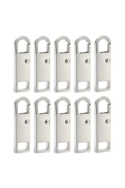 Choice 5PCS Silver 5/10PCS Metal Zipper Slider Puller Detachable Instant Repair Kit DIY Sewing Replacement