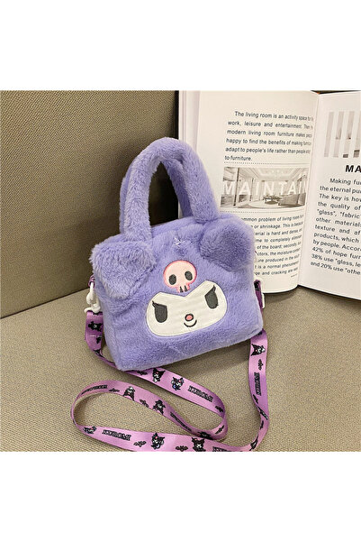 Choice1 Kuromi Kawaii Sanrio Plush Bag Kuromi Melody Cinnamoroll Cartoon Anime Handbag Crossbody Cosmetic Tr